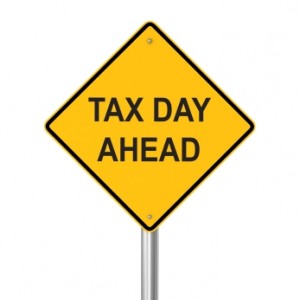 tax day ahead signage